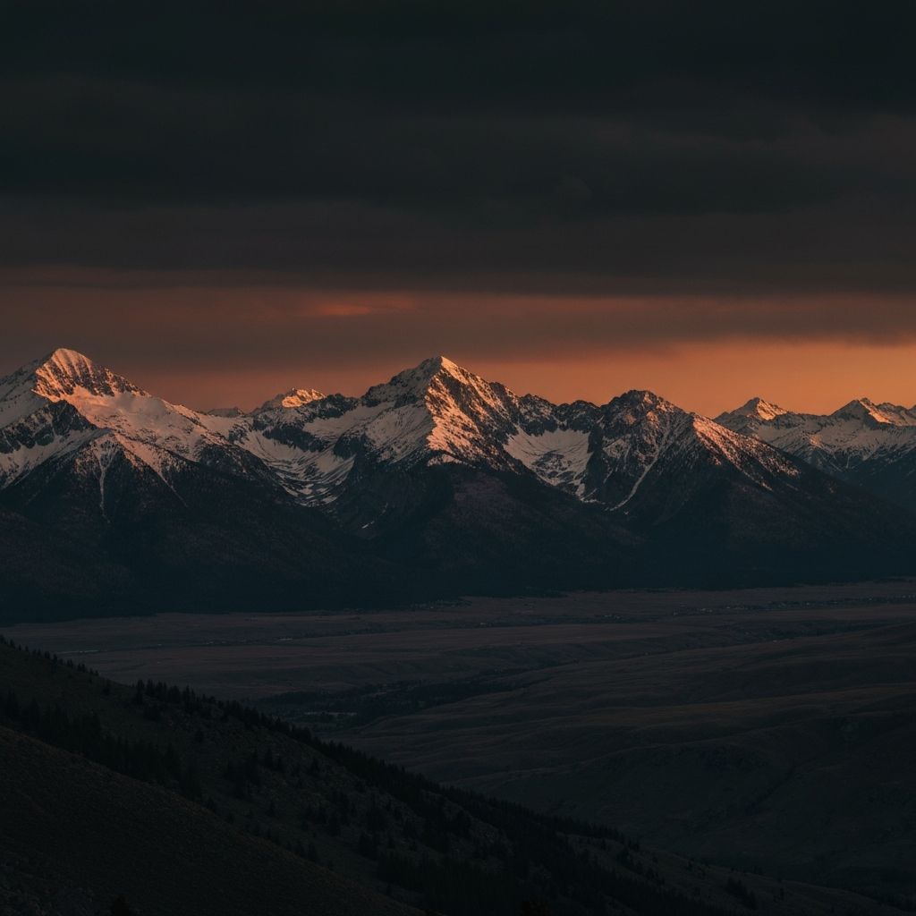 Montana mountains backdrop